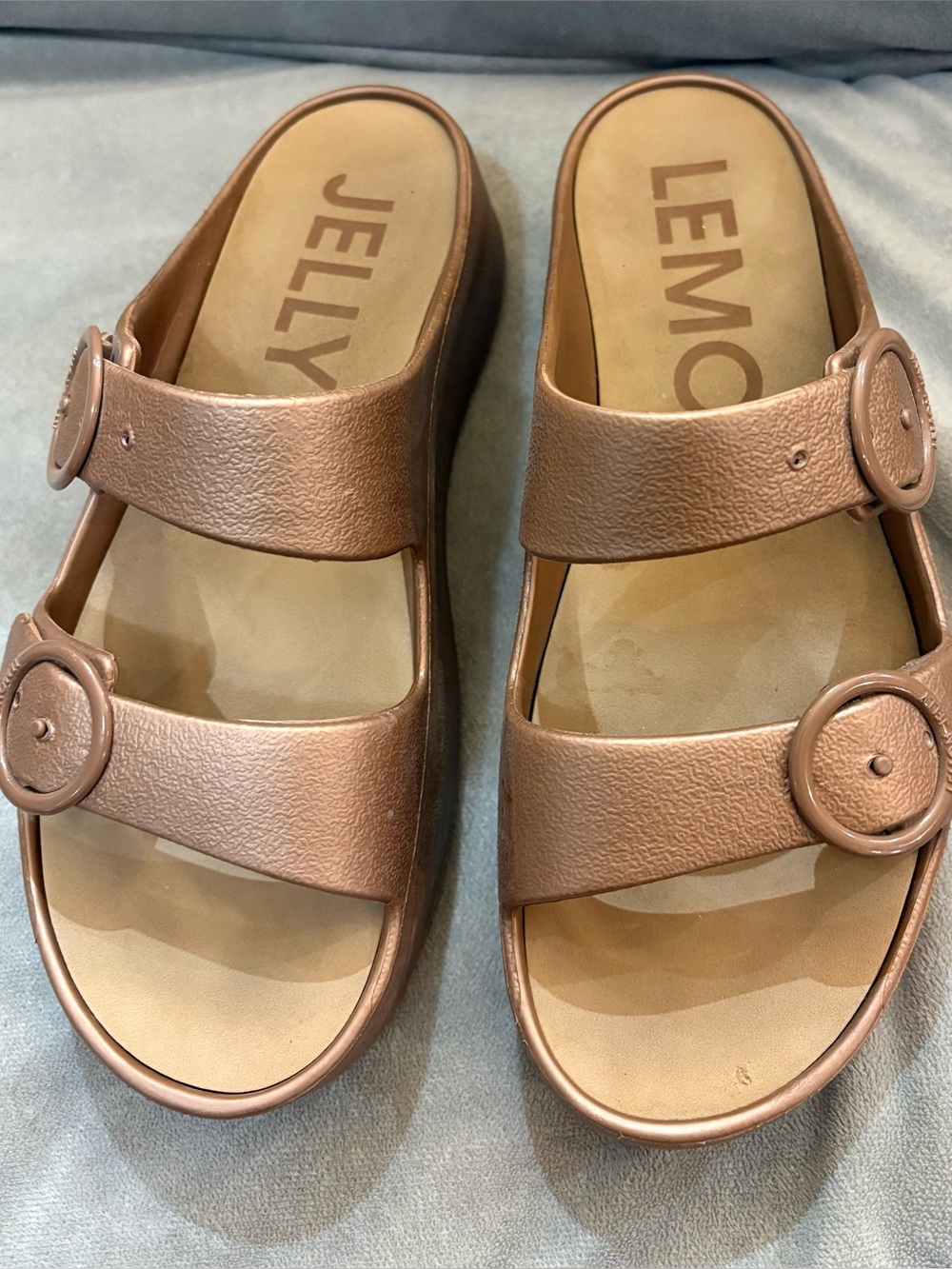 Lemon Jelly Vegan Double Band Slide Sandal